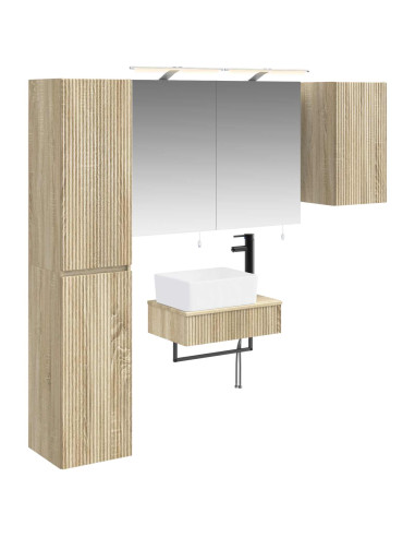Set di mobili per il bagno 5 pcs Rovere Sonoma
