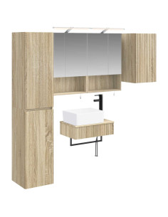 Set di mobili per il bagno 5 pcs Rovere Sonoma