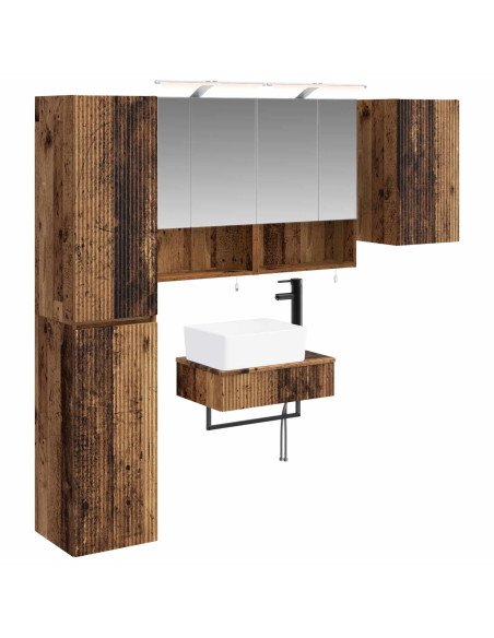 Set di mobili per il bagno 5 pcs Legno antico