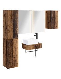 Set di mobili per il bagno 5 pcs Legno antico