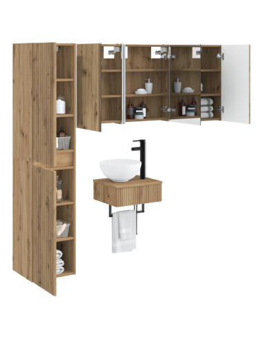 Set di mobili per il bagno 5 pcs Rovere Artigianale