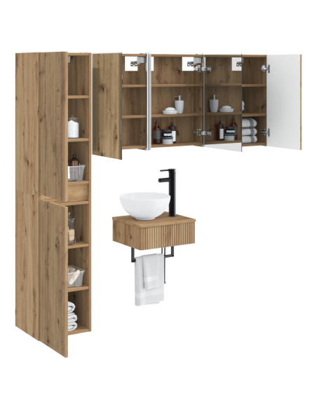 Set di mobili per il bagno 5 pcs Rovere Artigianale