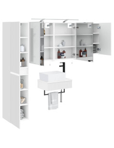 Set di mobili per il bagno 5 pcs Bianco 2