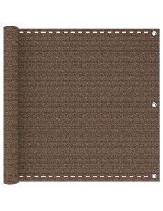 Schermo da balcone Marrone 120 x 800 cm HDPE e alluminio