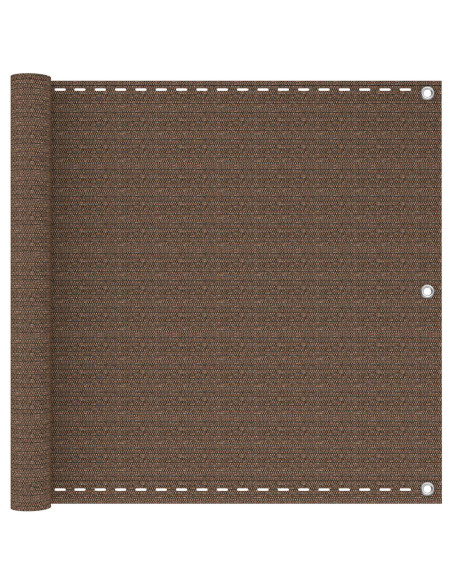Schermo da balcone Marrone 120 x 800 cm HDPE e alluminio