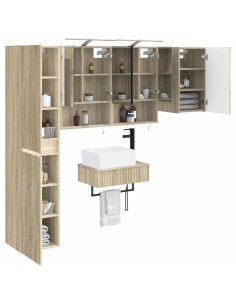Set di mobili per il bagno 5 pcs Rovere Sonoma 2