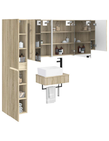 Set di mobili per il bagno 5 pcs Rovere Sonoma