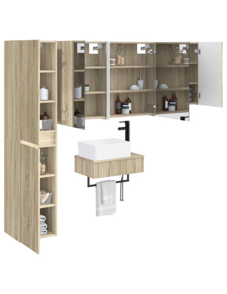 Set di mobili per il bagno 5 pcs Rovere Sonoma