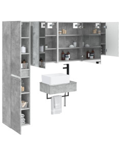 Set di mobili per il bagno 5 pcs Grigio Cemento 2