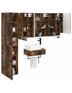Set di mobili per il bagno 5 pcs Rovere Fumo 2