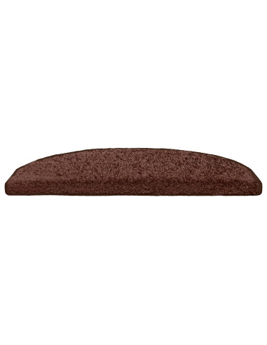 Tappetini per scale autoadesivi Semicircolare 15 pcs Marrone