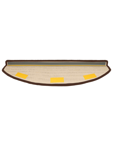 Tappetini per scale autoadesivi Semicircolare 15 pcs Marrone