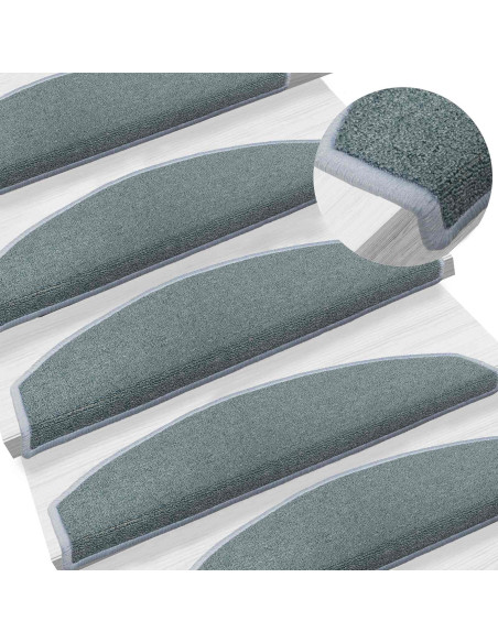 Tappetini per scale autoadesivi Semicircolare 15 pcs Blu mare