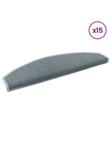 Tappetini per scale autoadesivi Semicircolare 15 pcs Blu mare