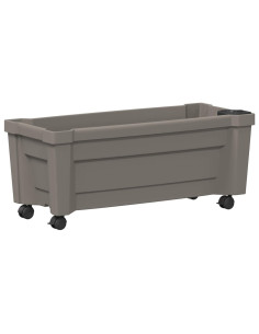 Vaso Calypso con Ruote Grigio 79 x 35 x 33 cm PP