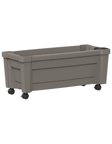 Vaso Calypso con Ruote Grigio 79 x 35 x 33 cm PP