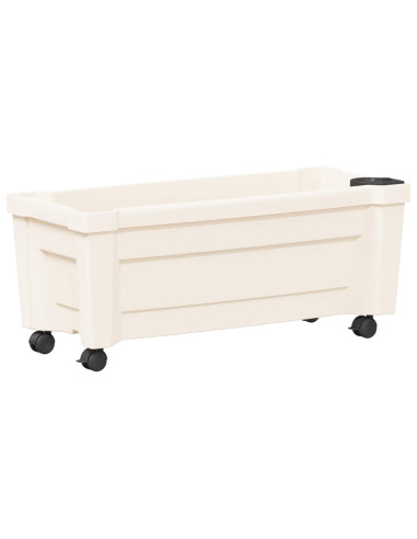 Vaso Calypso con Ruote Bianco 79 x 35 x 33 cm PP