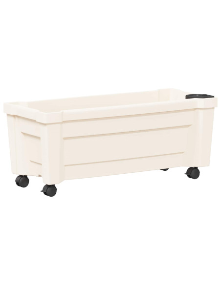 Vaso Calypso con Ruote Bianco 79 x 35 x 33 cm PP