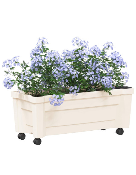 Vaso Calypso con Ruote Bianco 79 x 35 x 33 cm PP