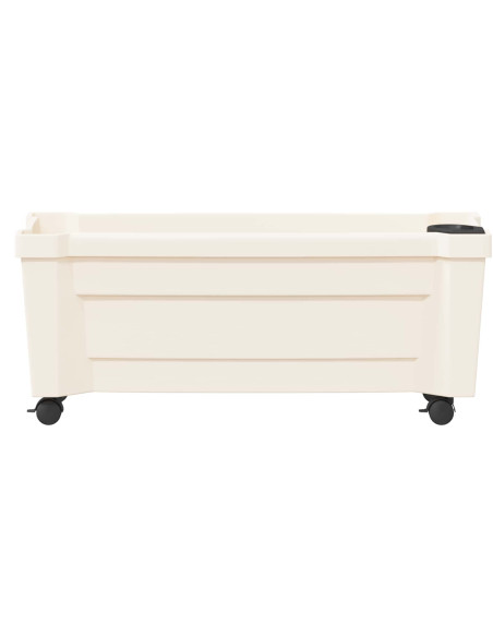 Vaso Calypso con Ruote Bianco 79 x 35 x 33 cm PP