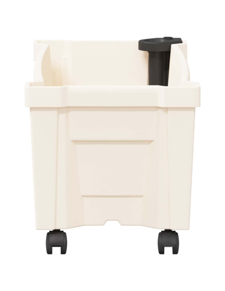 Vaso Calypso con Ruote Bianco 79 x 35 x 33 cm PP