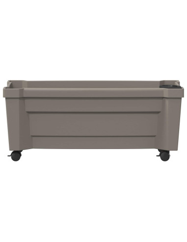 Vaso Calypso con Ruote Grigio 79 x 35 x 33 cm PP