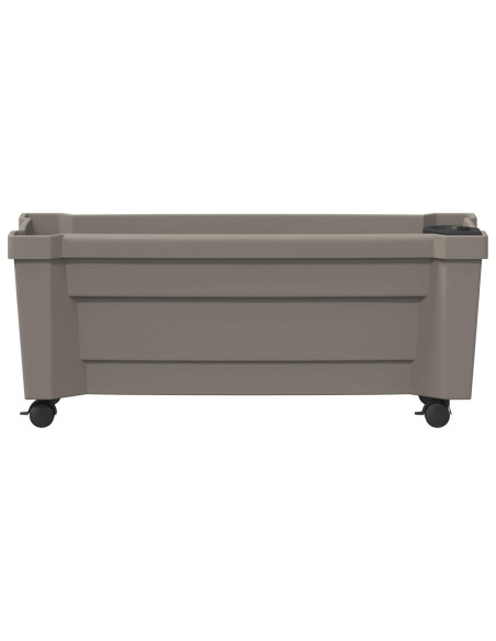 Vaso Calypso con Ruote Grigio 79 x 35 x 33 cm PP
