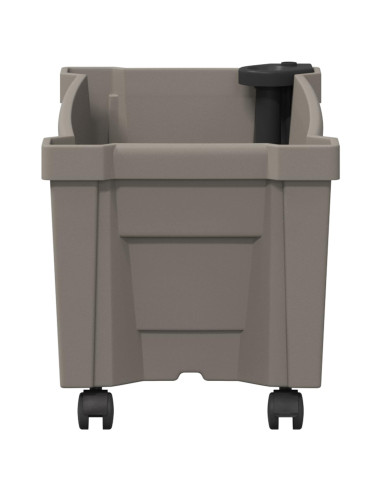 Vaso Calypso con Ruote Grigio 79 x 35 x 33 cm PP