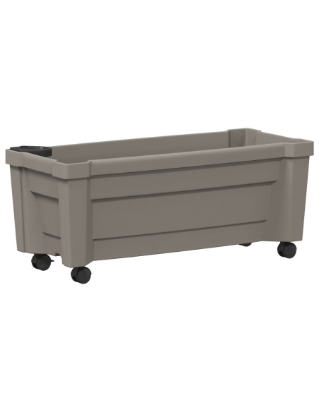 Vaso Calypso con Ruote Grigio 79 x 35 x 33 cm PP
