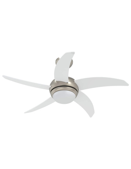 Ventilatore da soffitto con luce e telecomando Ø 110 cm Bianco