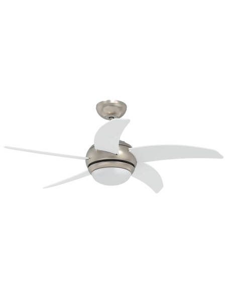 Ventilatore da soffitto con luce e telecomando Ø 110 cm Bianco