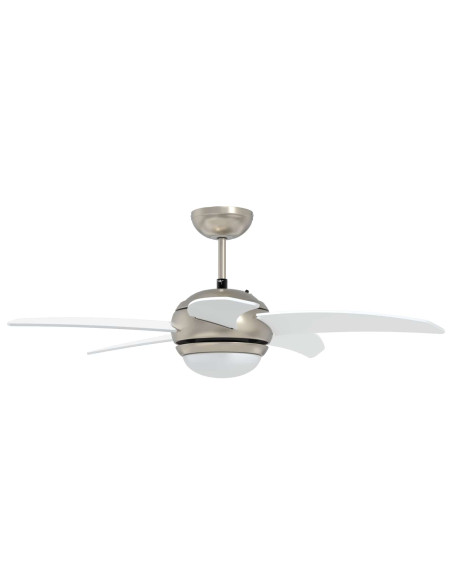 Ventilatore da soffitto con luce e telecomando Ø 110 cm Bianco