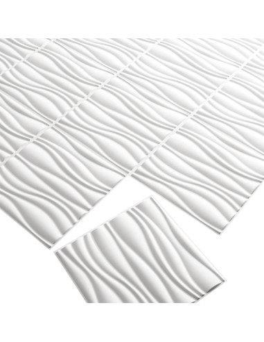 Pannelli da parete 12 pcs Bianco 50 x 50 cm