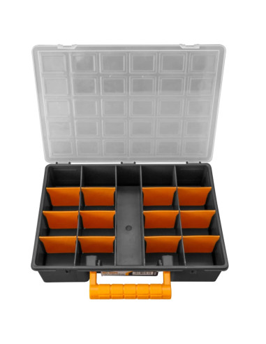 Cassette a Scomparti 2 pz Divisori Rimovibili 360x250x85 mm PP