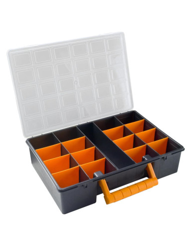 Cassette a Scomparti 2 pz Divisori Rimovibili 360x250x85 mm PP