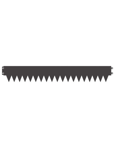 Bordura per Prato 50 pcs 103 x 15 cm metallo Nero