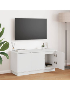 Mobile TV Bianco 100 x 38 x 49 cm Legno multistrato