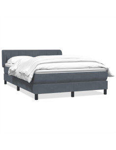 Giroletto a Molle con Materasso Grigio Scuro 160x210 cm Velluto 2