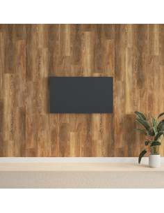 Pannelli da Parete Effetto Legno Marrone PVC 2,06 m²