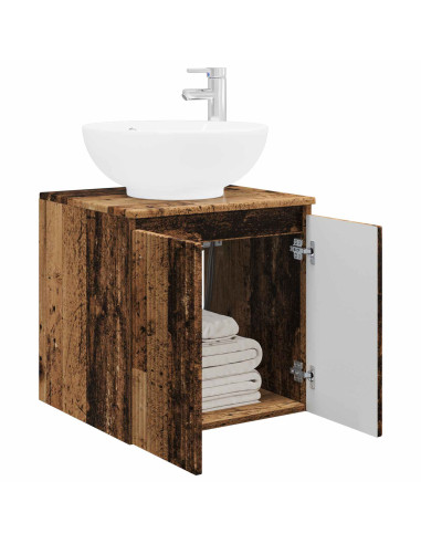 Mobile Lavabo da Parete Legno antico 49,5 x 44,5 x 65 cm