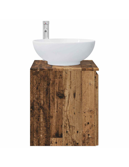 Mobile Lavabo da Parete Legno antico 49,5 x 44,5 x 65 cm