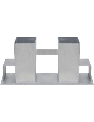 Set Supporti per Legna da Ardere 12 pz in Acciaio Argento