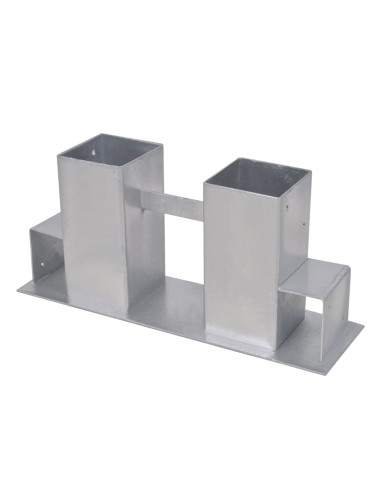 Set Supporti per Legna da Ardere 8 pz in Acciaio Argento