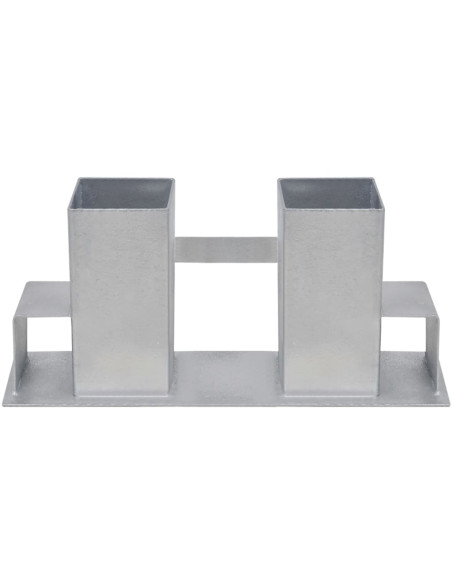 Set Supporti per Legna da Ardere 8 pz in Acciaio Argento