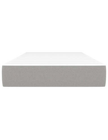 Materasso a Molle Insacchettate Rigidità Media Grigio Chiaro 100x190x20 cm in Tessuto