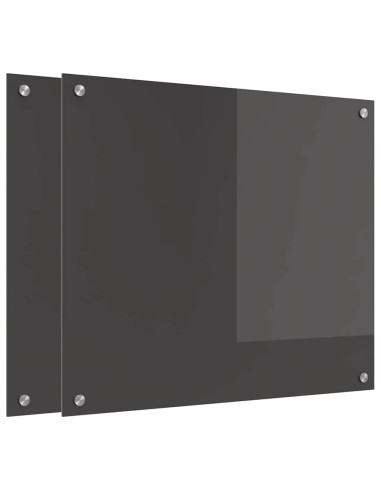 Schienale da cucina 2 pcs Grigio scuro 70 x 60 cm