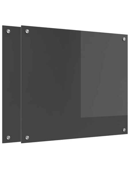Schienale da cucina 2 pcs Grigio scuro 70 x 60 cm