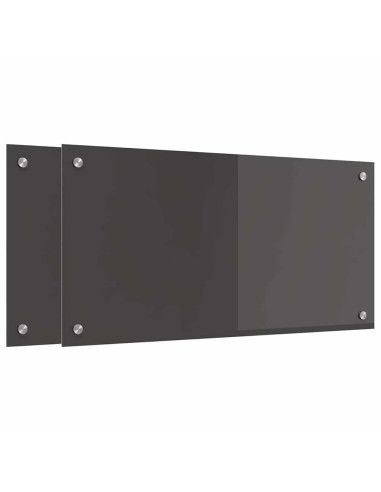 Schienale da cucina 2 pcs Grigio scuro 80 x 40 cm