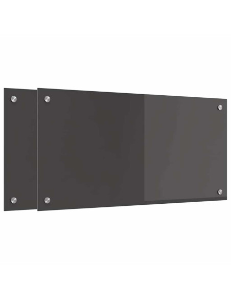 Schienale da cucina 2 pcs Grigio scuro 80 x 40 cm