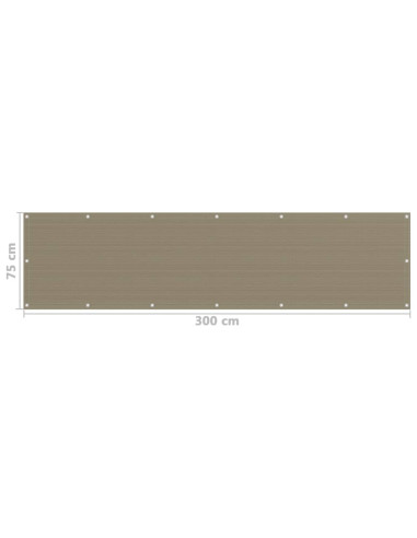 Paravento da Balcone Grigio Talpa 75x300 cm in HDPE